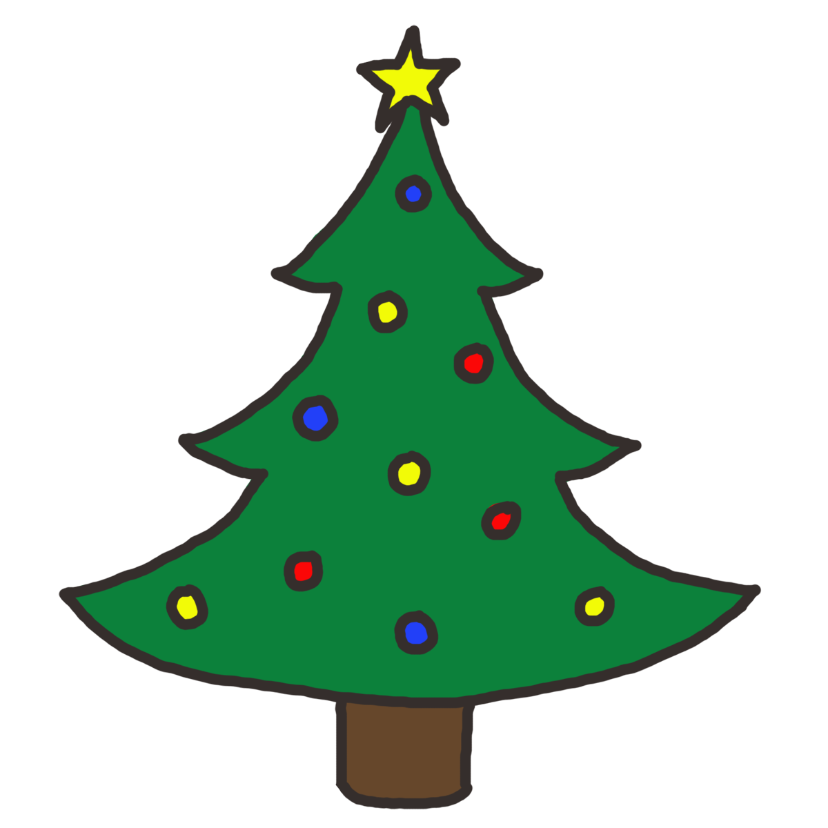 Christmas tree free clipart