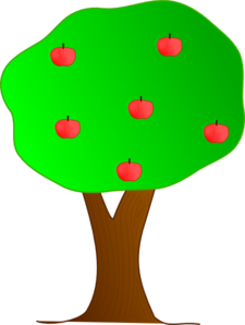 Cute apple tree clipart