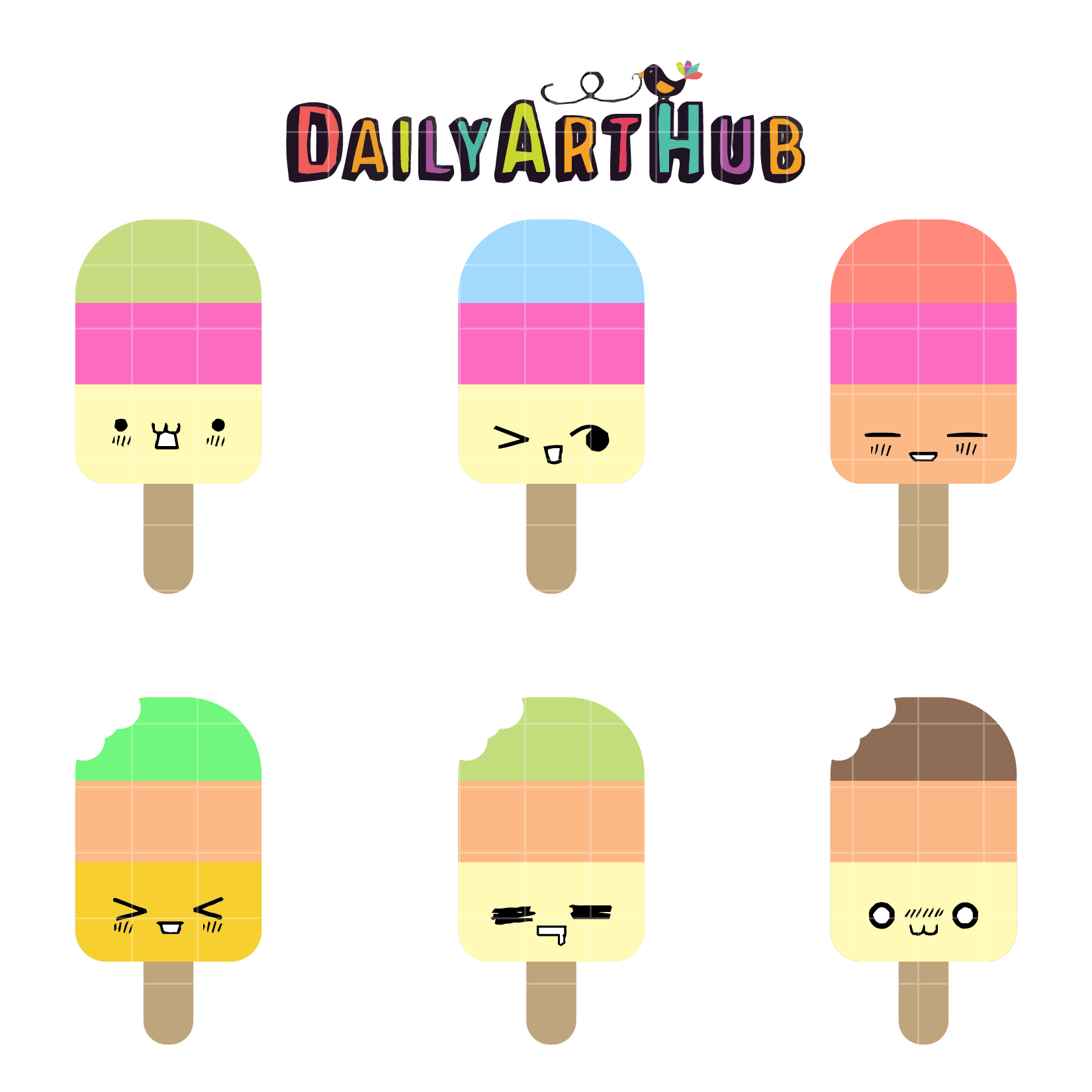 Cute Popsicles Clip Art Set | Daily Art Hub