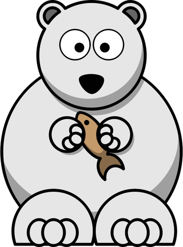 Vector image of lemmings style polar bear | Public domain vectors