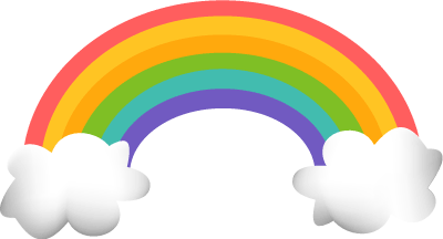 Rainbow With Clouds Clipart