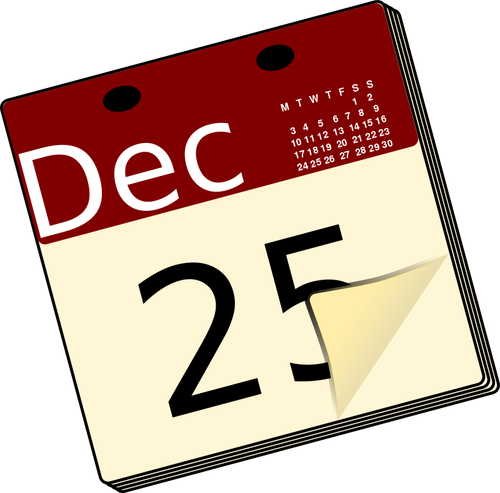 Calendar with clock | Public domain vectors