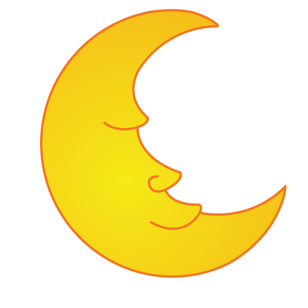 Half moon clipart