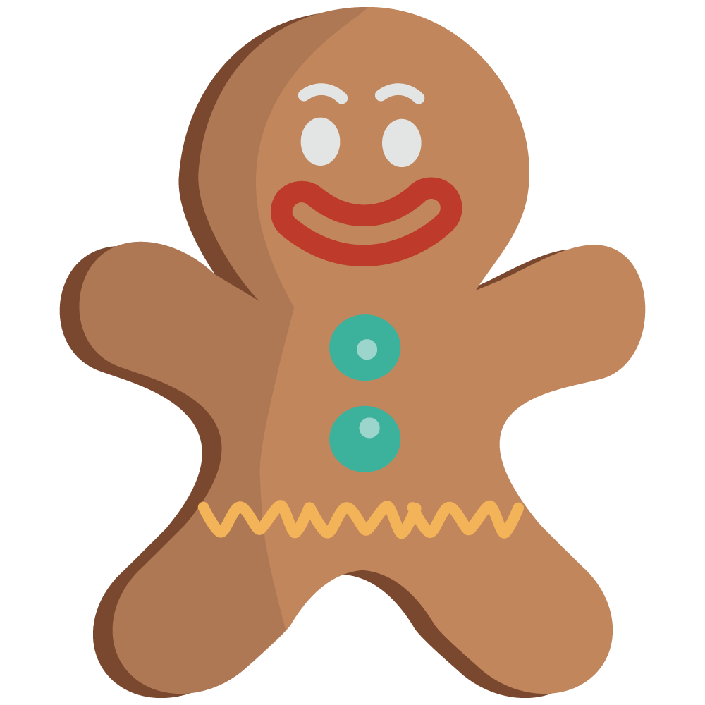 Plain gingerbread man clipart