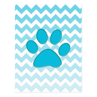 Turquoise Zig Zag Postcards | Zazzle