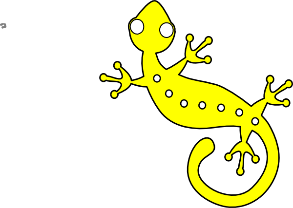 Yellow Gecko Clip Art - vector clip art online ...