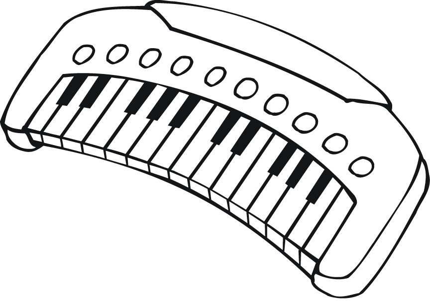 printable outline of a musical keyboard for kids - Coloring Point ...