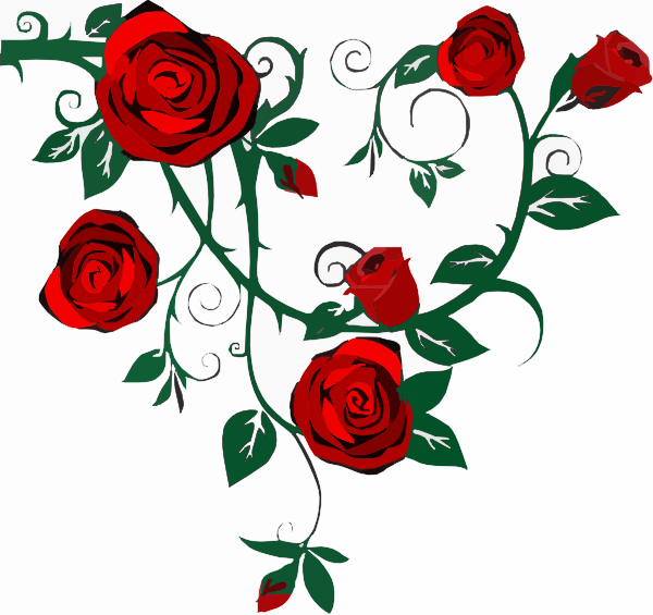 Rose Border Clip Art - vector clip art online ...