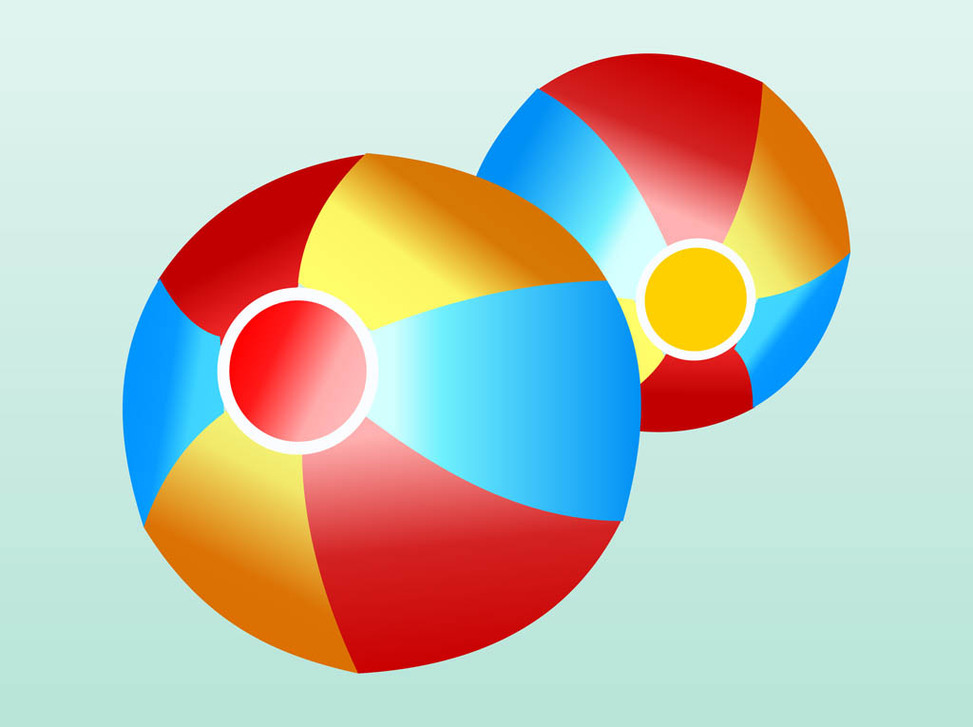 Beach Ball In Pool Clipart - Free to use Clip Art Resource