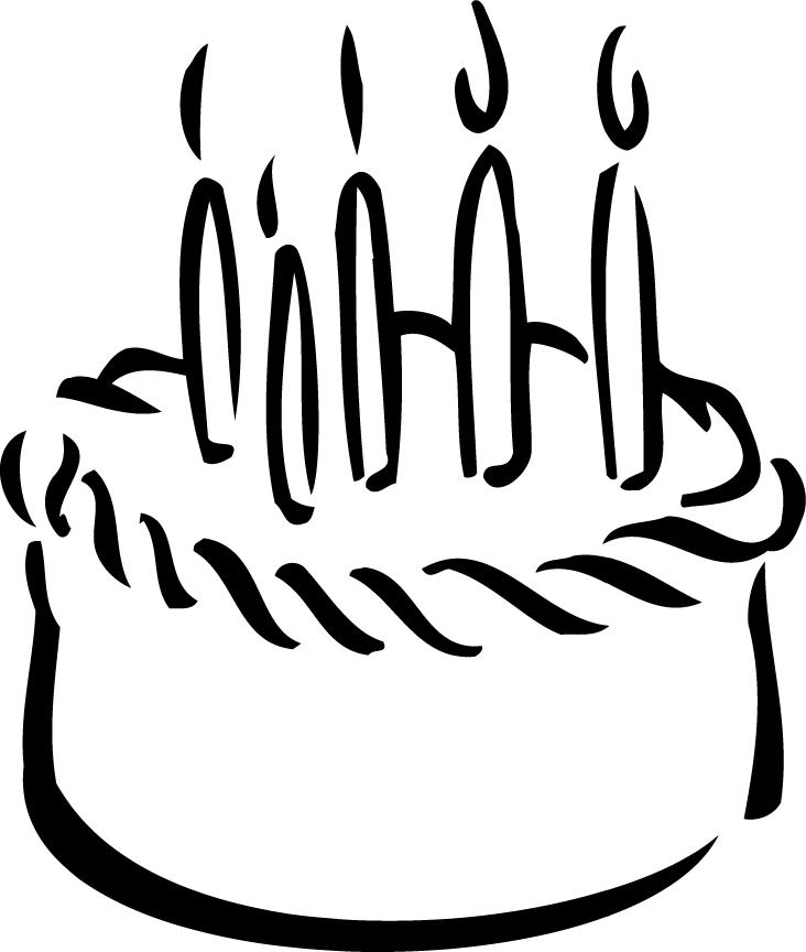 Birthday cake clipart outline