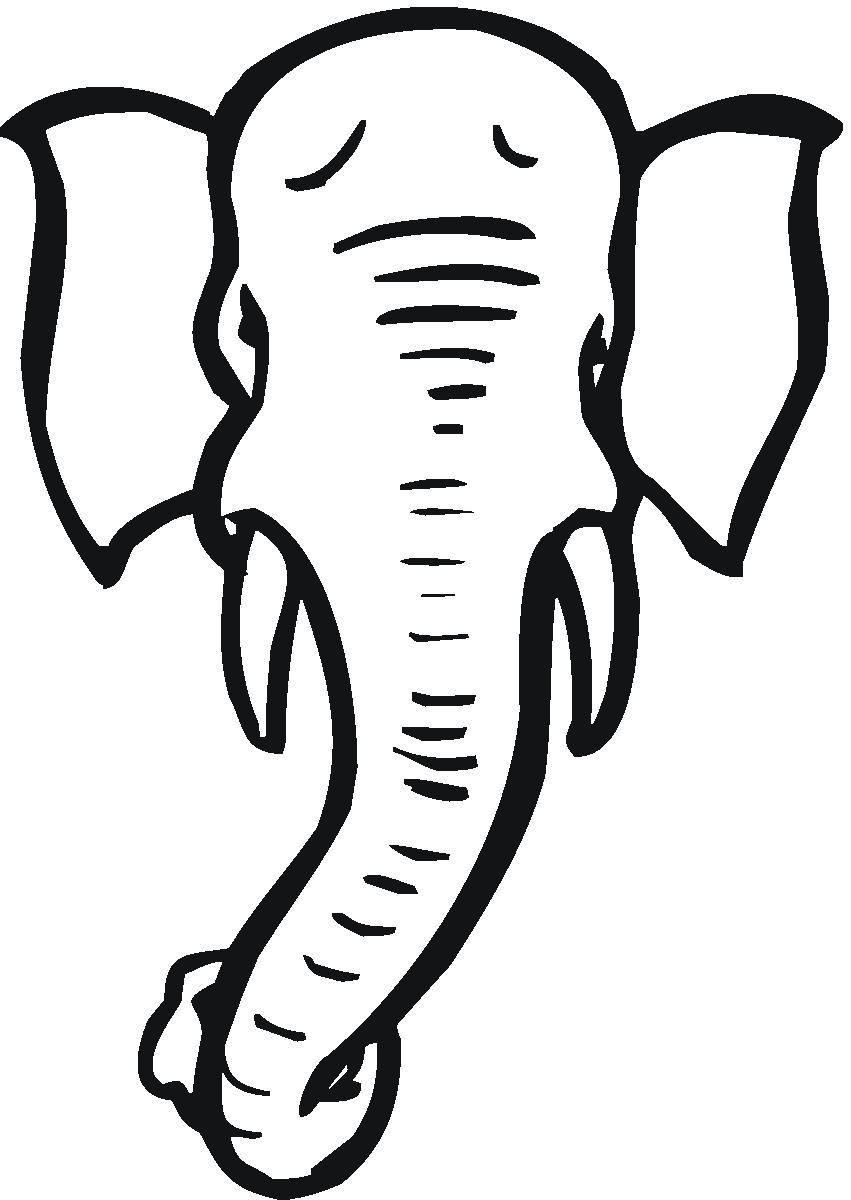 outline elephant face