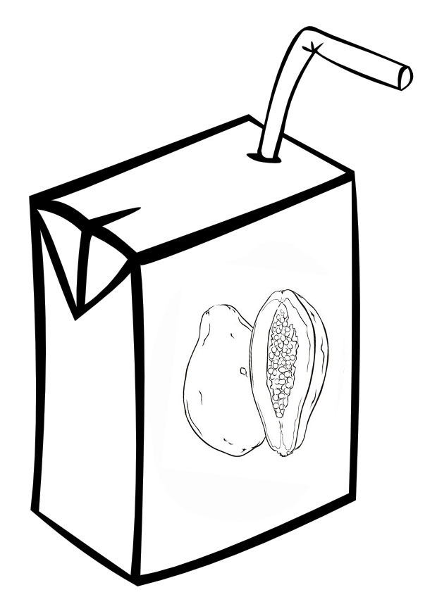 Unique Comics Animation: Box Drink Coloring Pages