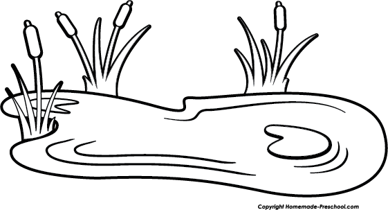 Pond Black And White Clipart