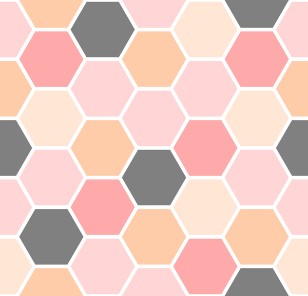 hexagon pattern seamless vector set 02 - Vector Pattern free download
