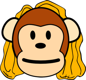 Female monkey clipart