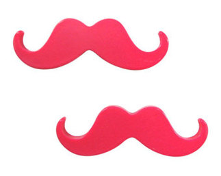 Pink Mustaches Clipart - Free to use Clip Art Resource