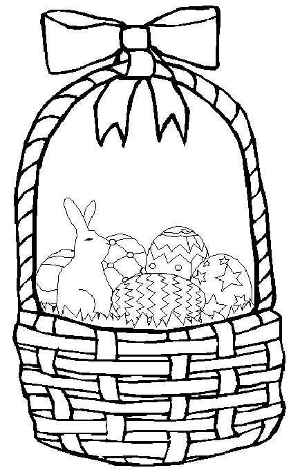 Coloring Easter basket picture