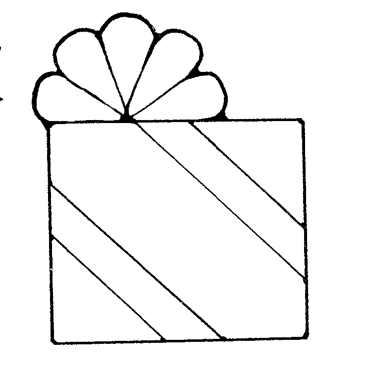 Birthday Present Clipart Black And White