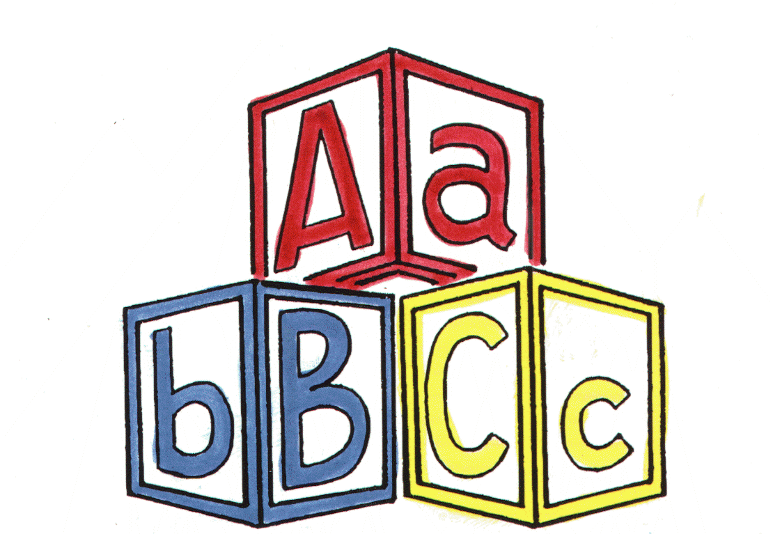 Building block letters clipart