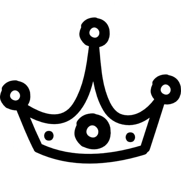 Crown hand drawn outline Icons | Free Download