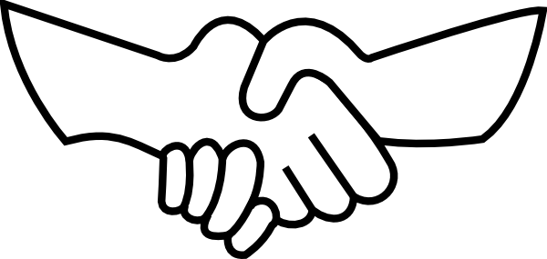 Cartoon handshake clipart