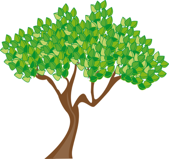 Tree with leaves clipart