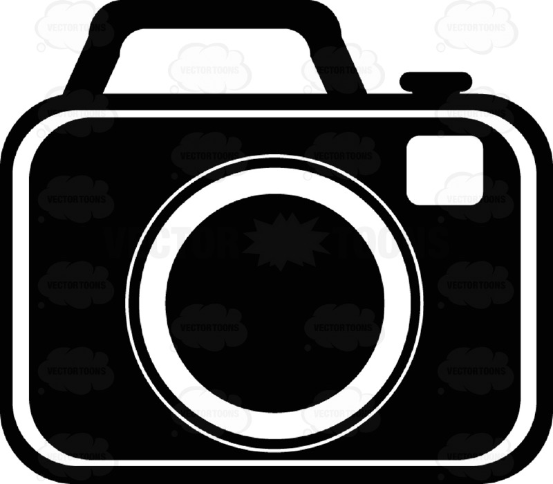 Cartoon Clipart: Camera Black And White Computer Icon