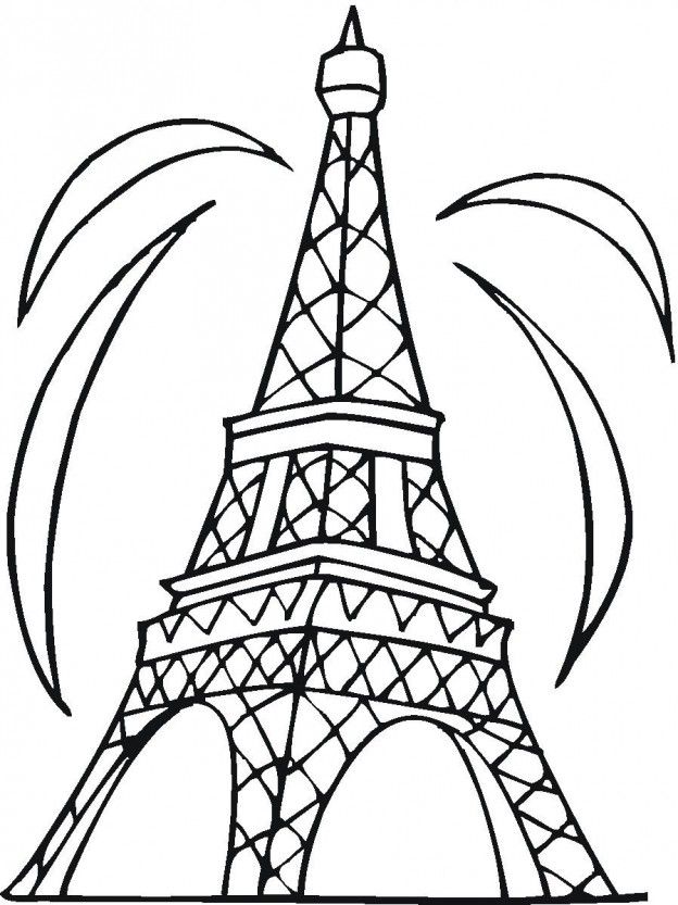 Eiffel Tower Coloring Page - AZ Coloring Pages