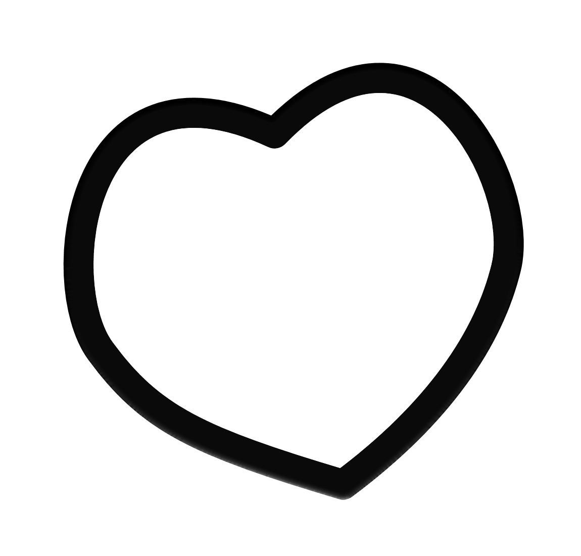 Heart clipart black and white gif