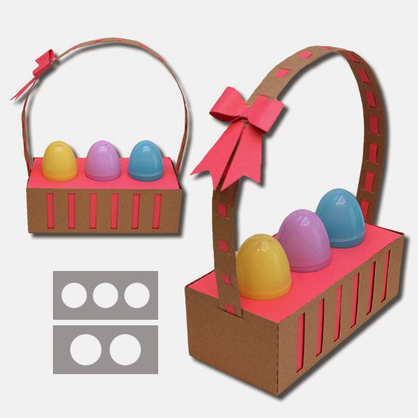 Bits of Paper: 3D Easter Baskets and Handled Pillow Box