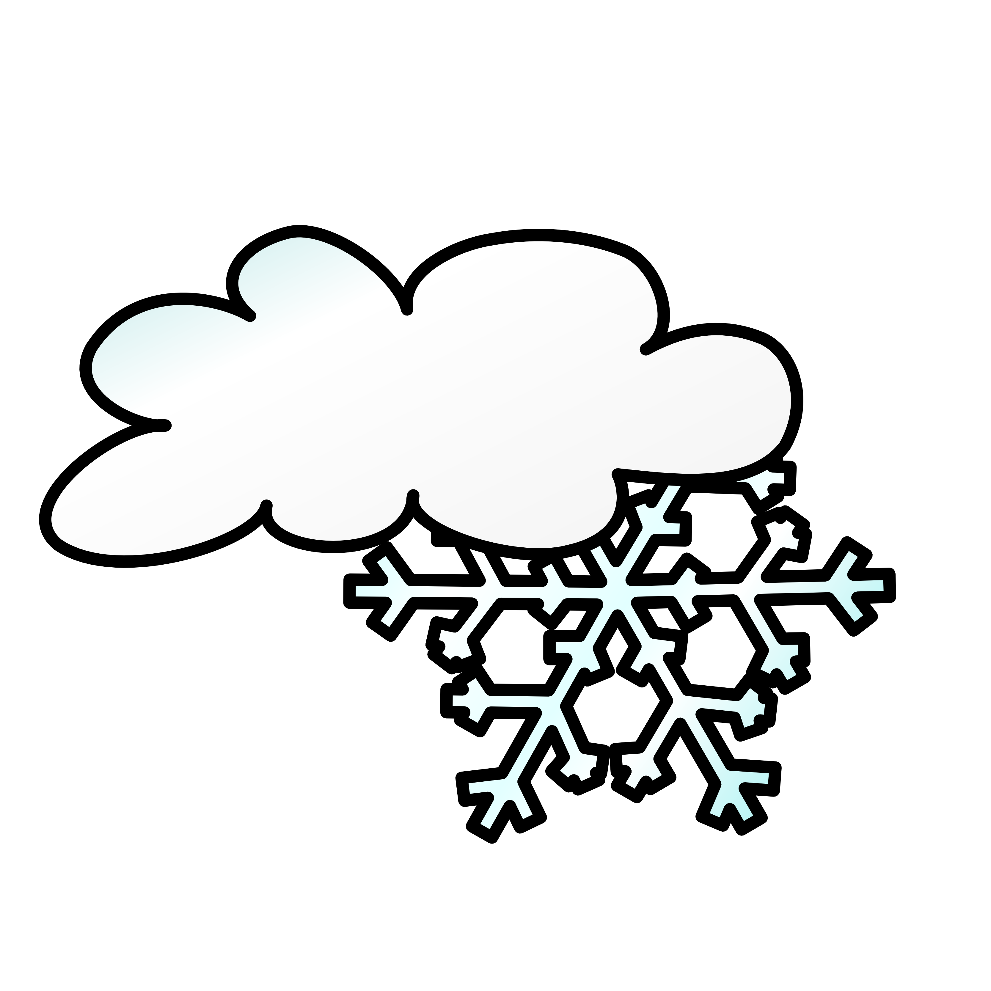 Clip Art: Snowstorm Weather Black White Line Art ...