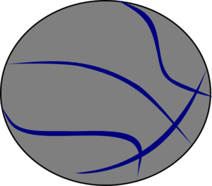 Grey Blue Basketball clip art - vector clip art online, royalty ...
