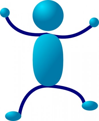 Hugging Blue Stick Man clip art Vector clip art - Free vector for ...