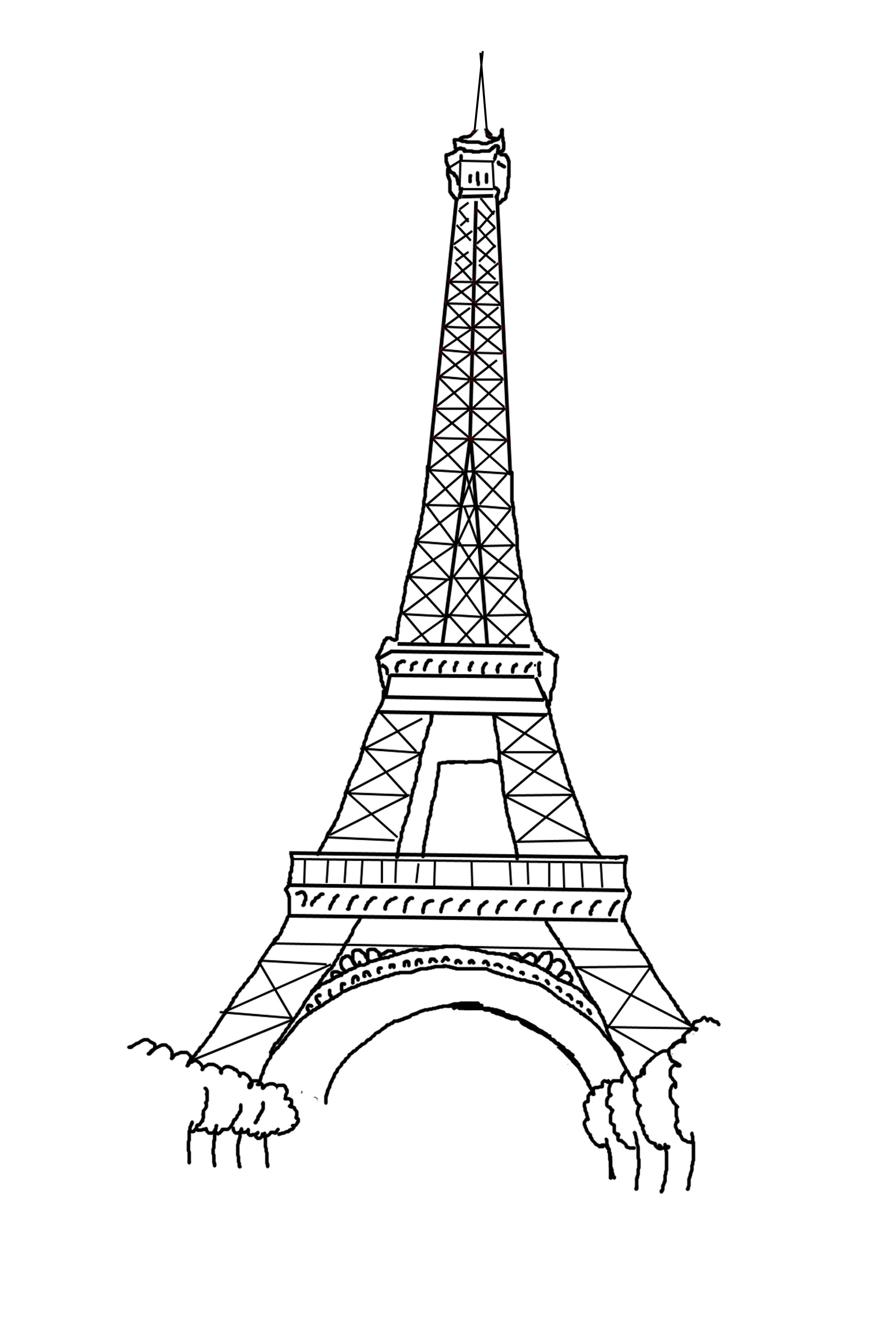 How To Draw Simple Eiffel Tower ClipArt Best