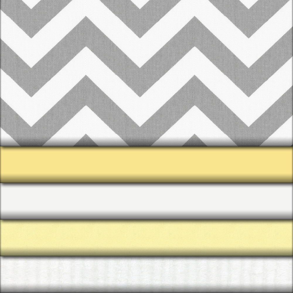 Gray and Yellow Zig Zag Fabric Collection| Carousel Designs