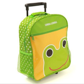 Free shipping Cartoon zoo animal kids rolling luggage backpacks ...