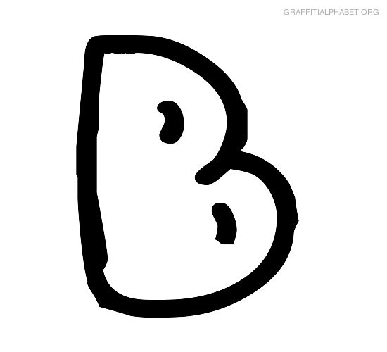 b bubble letter graffiti