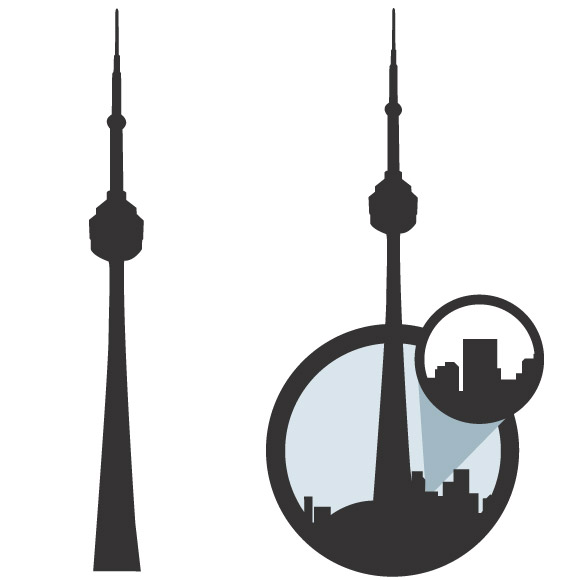 Toronto Skyline Free Stock Vector Set | No cost royalty free stock