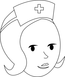 Nurse Outline clip art - vector clip art online, royalty free ...