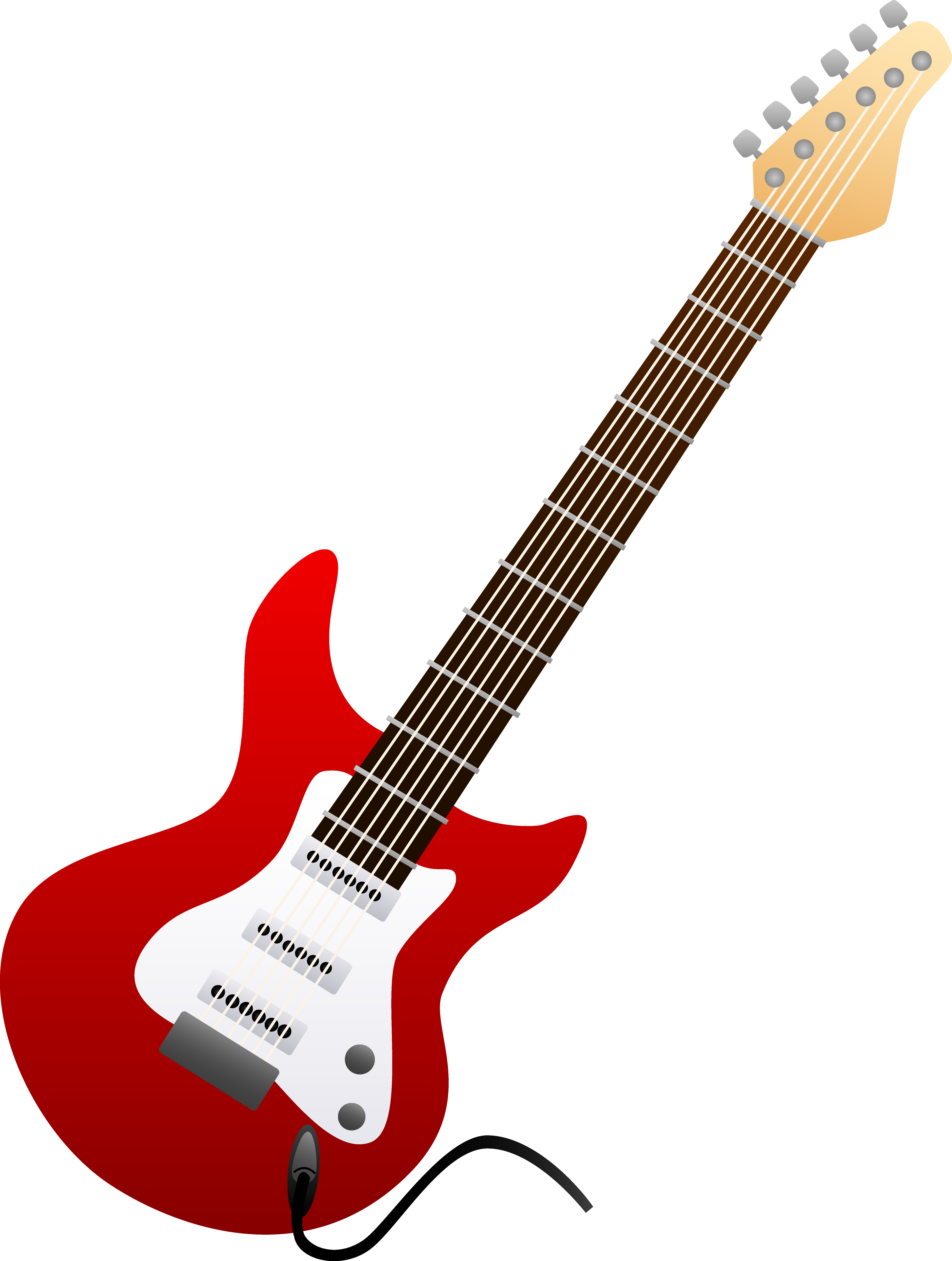 Red Electric Guitar Design Free Clip Art - HD Wallpapers