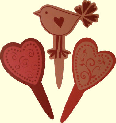 Candyland Crafts - Valentine Cupcake Picks, Rings and Cake Tops.