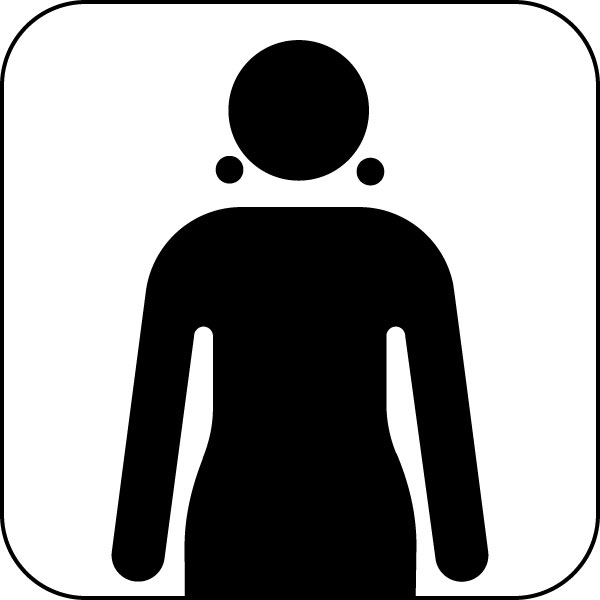 Lady Woman: Graphic Symbol, Icon, Pictogram for Building ...