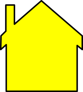 Yellow House Outline clip art - vector clip art online, royalty ...