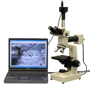 AmScope 40X-1600X Metallurgical Microscope with Reflected and ...