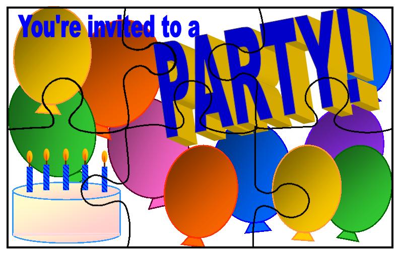 Puzzle Party Invitations