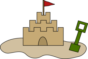 cartoon sand castle