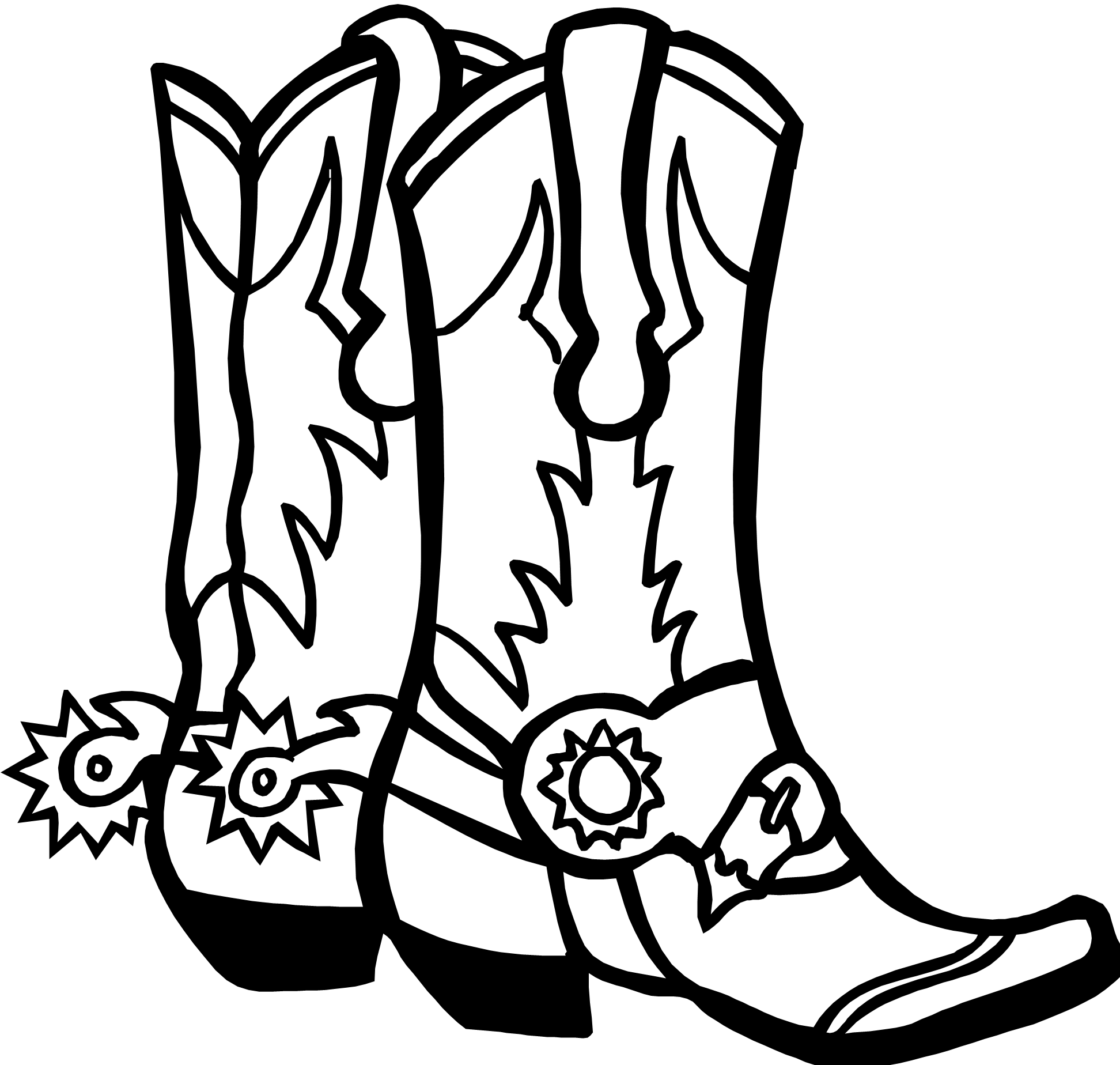 Drawings Of Cowboy Boots | Free Download Clip Art | Free Clip Art ...