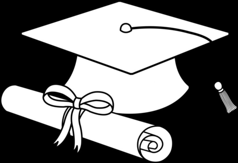 graduation cap clip art black and white tattoo clipart best in ...