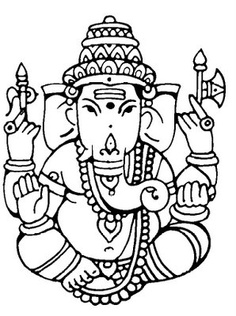 Wedding Ganesh Line Art - ClipArt Best