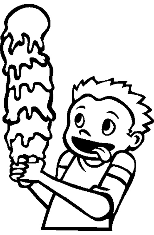 Ice Cream Cone Coloring Page - ClipArt Best